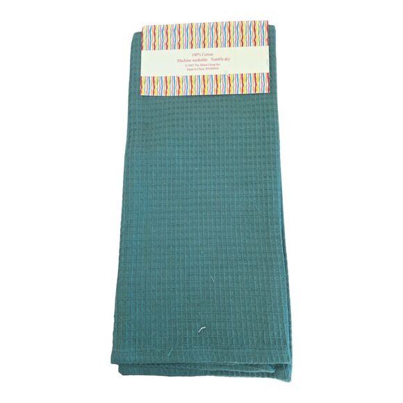 Set of 2 Shamrock Kitchen Towels Cotton Vintage Irish Lucky Clover NWT Jabara - Picture 4 of 4